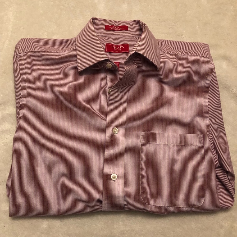Pinstripe Chaps Dress Shirt